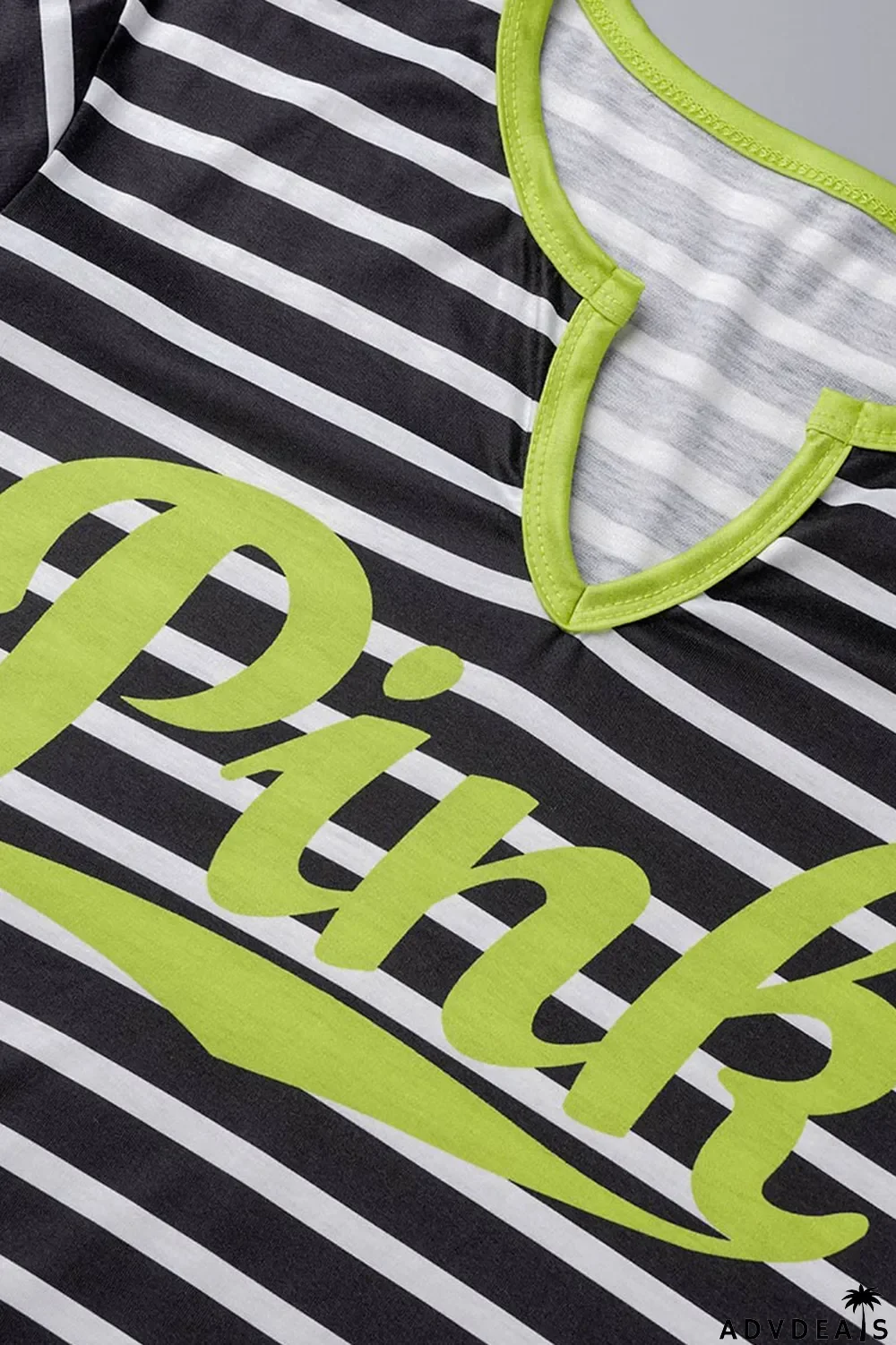 Red Casual Striped Print Patchwork V Neck Straight Plus Size Dresses