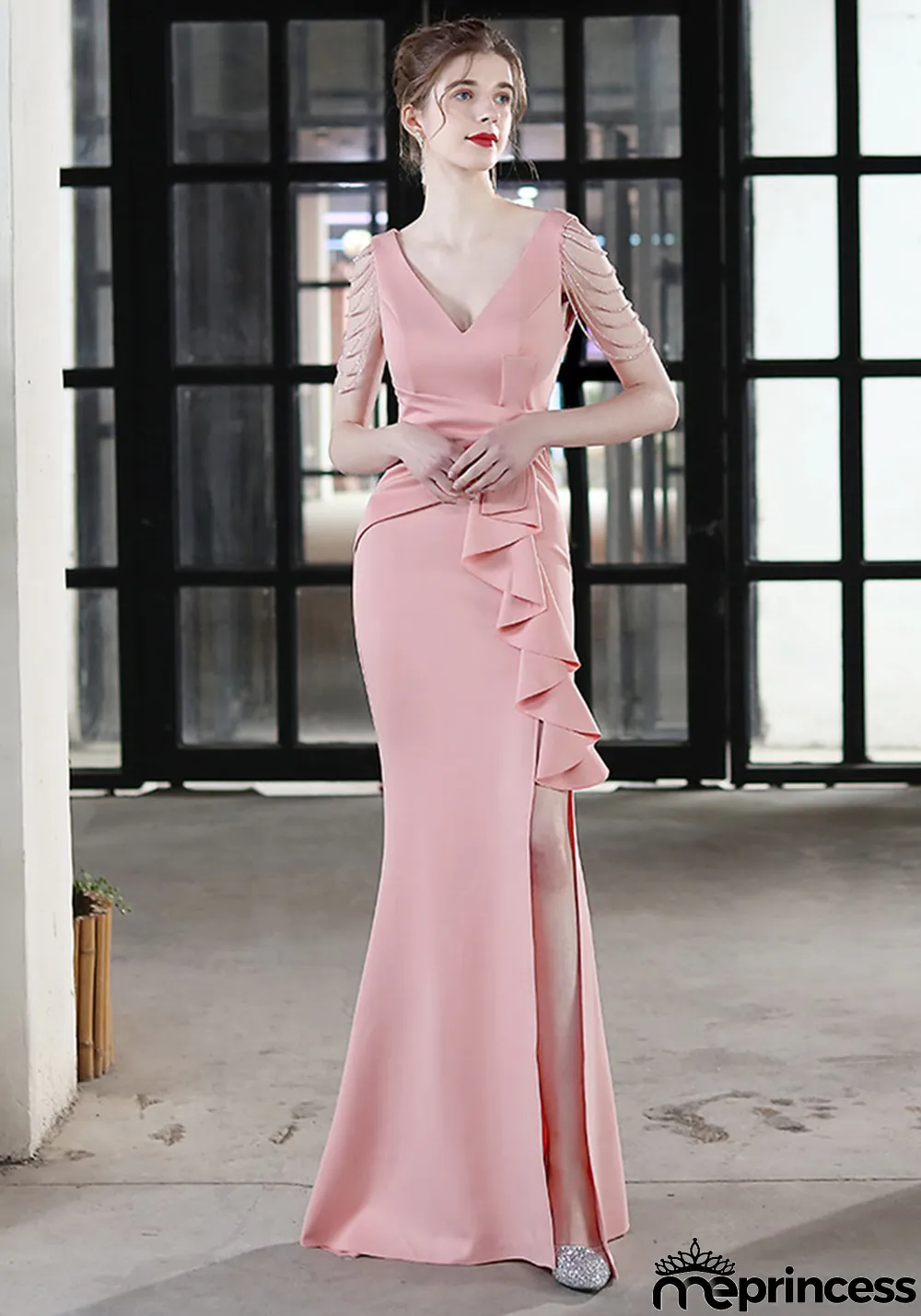 Plus Size Women Formal Party Mermaid Maxi Evening Dress