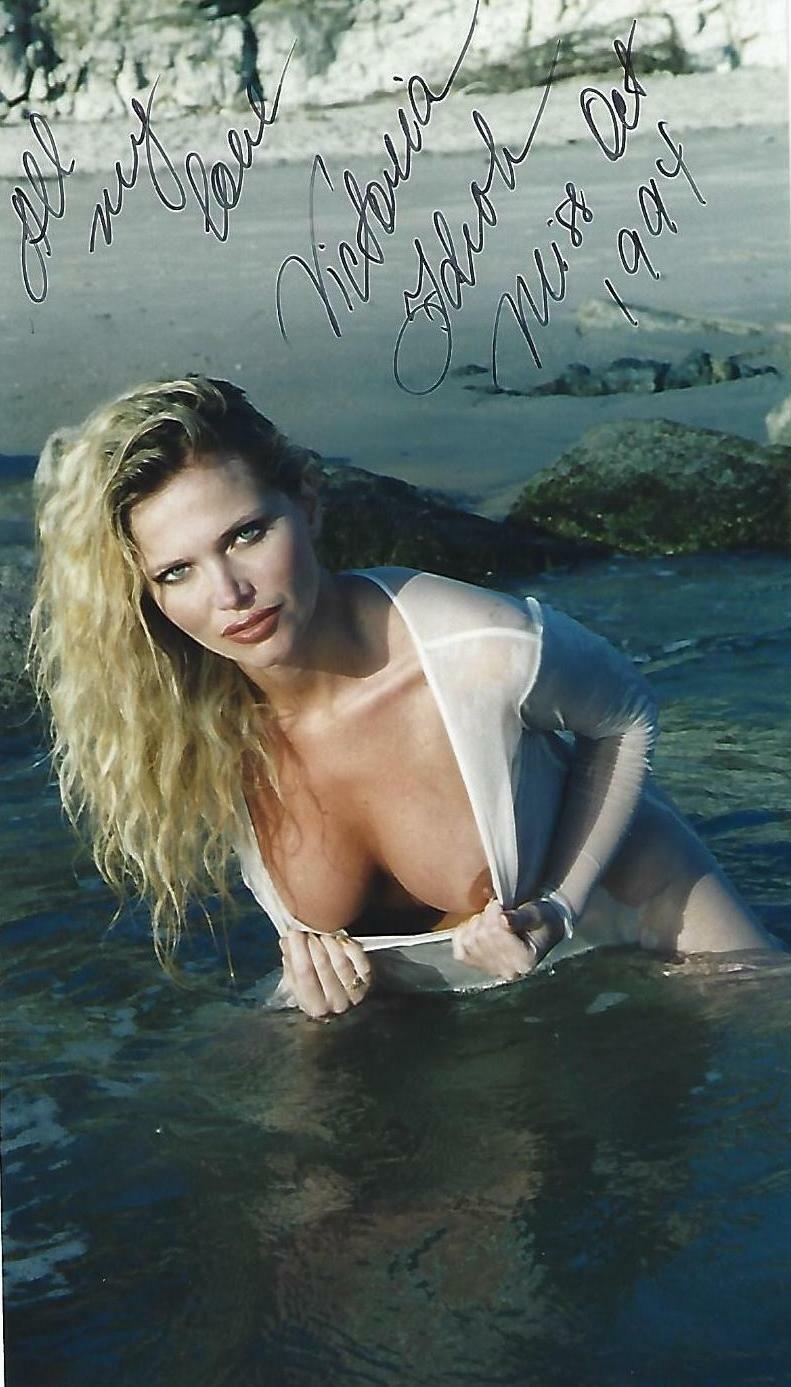 Victoria Zdrok Signed 4x7 Photo Poster painting BAS COA October 1994 Playboy Picture Autograph C