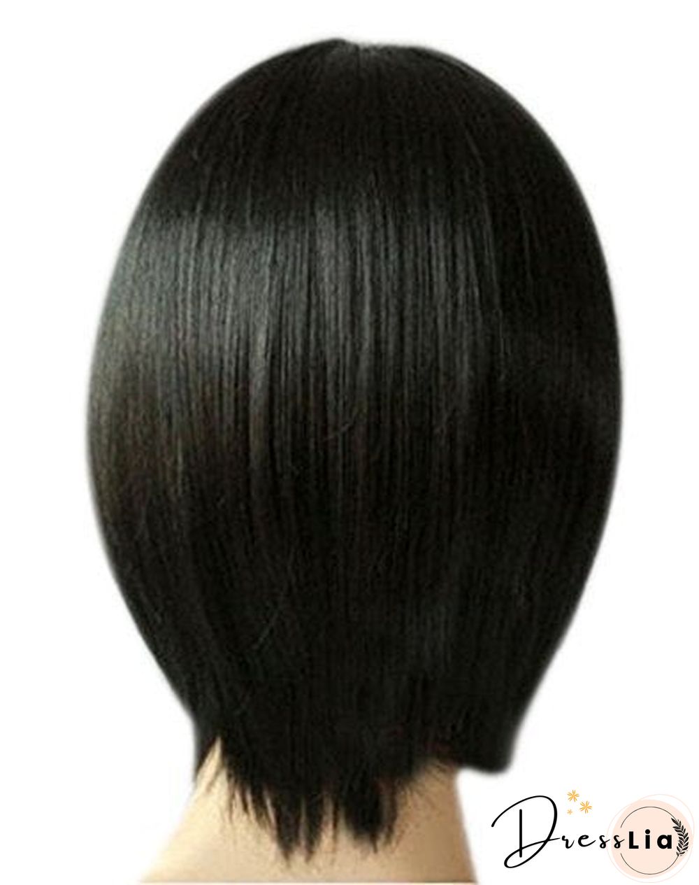 Bobo Side Split Middle Split Bangs Short Straight Hair Black Light Brown Medium Long Hair Set
