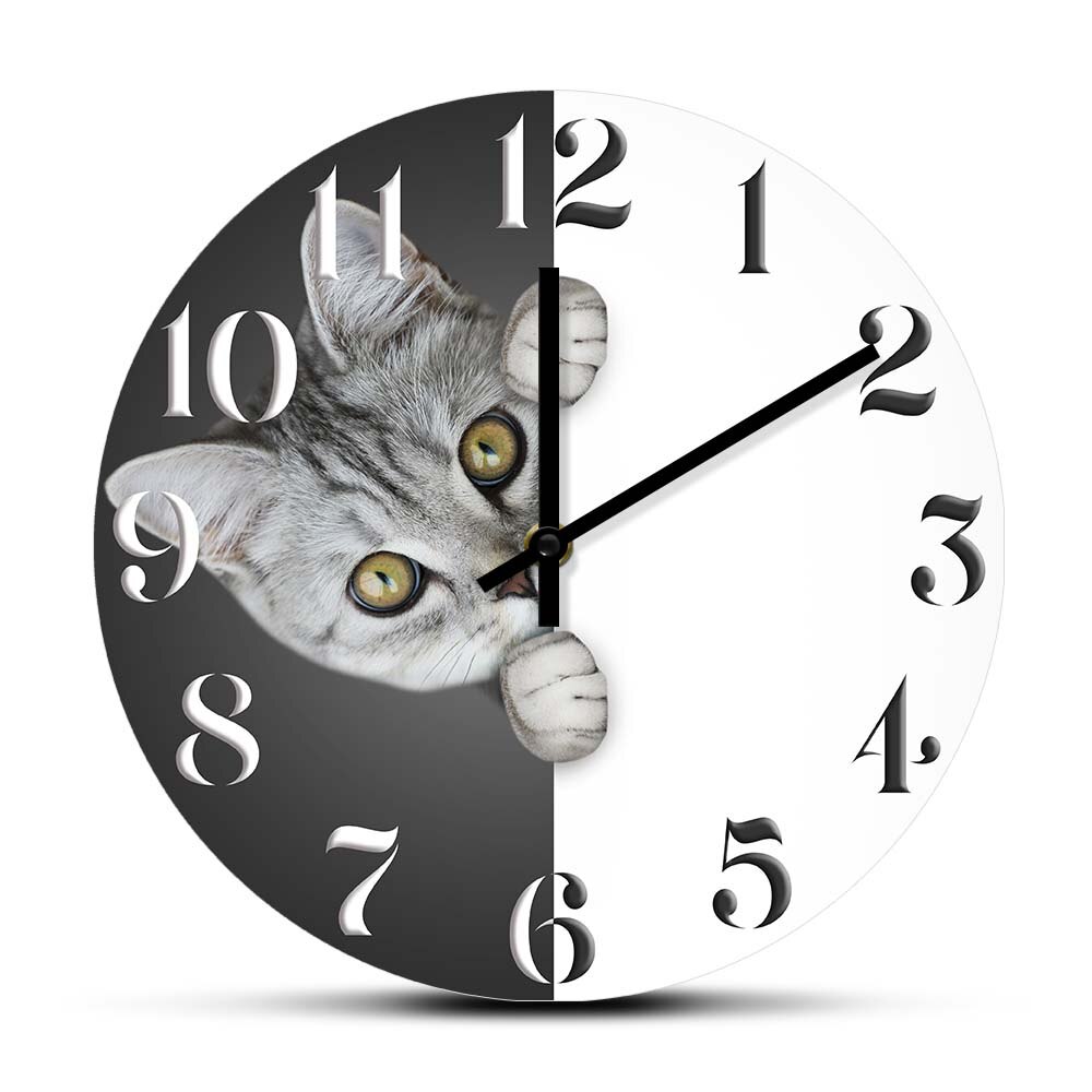 

Hiding Cat - Frameless Acrylic Wall Clock, 501 Original