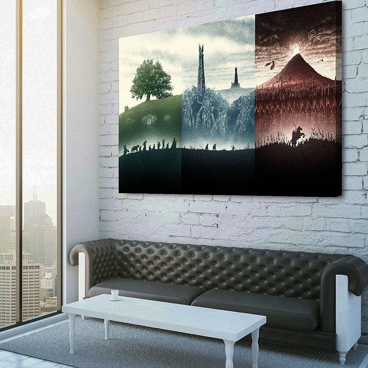 The Lord of the Rings Trilogy poster Canvas Wall Art