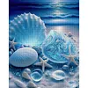 Coast Blue Seashells-11CT Stamped Cross Stitch 40*50cm tapestrymarket