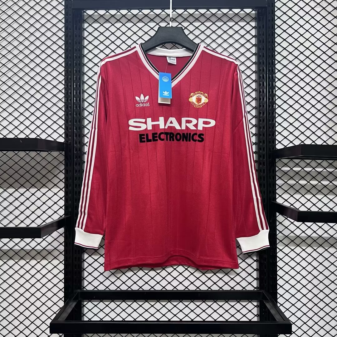 Manchester United Retro 82-83 Home Long Sleeve Jersey