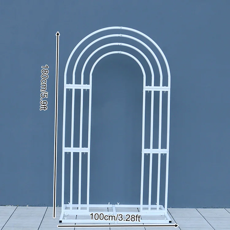 Angela Flower White Stable 4 Pipe Plate Base Strong Wrought Iron Shelf Wedding Backdrop Decor Flower Stand A8055