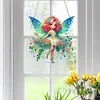 (US Only)2pcs Butterfly Fairy 2D Flat DIY Green Butterfly Fairy Hanging Diamond Art Kits