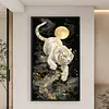 Moonlit White Tiger-11CT Stamped Cross Stitch 40*70cm(Big Size) tapestrymarket