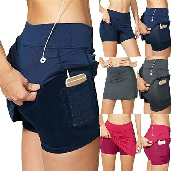 Summer Fashion Women's Active Athletic Skort Skirt With Pockets For Running Tennis Workout