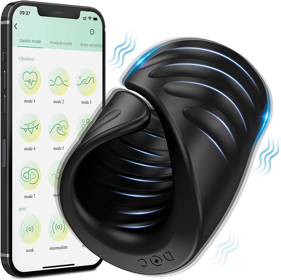 App Remote Control 9 Frequency Vibration Penis Trainer Masturbation Cup 