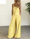 Plaid Print Loose Jumpsuits Bottoms