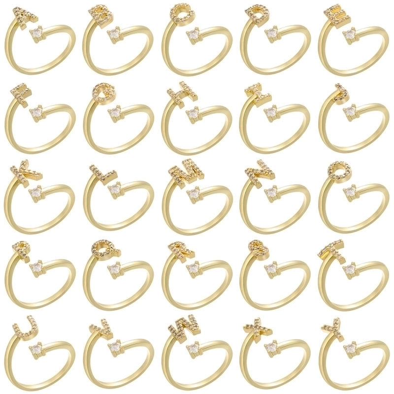 Minimalist Letter Copper Zircon In Bulk