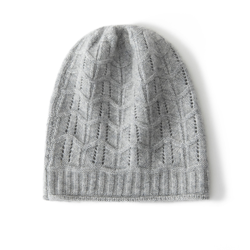 100% Cashmere Slouchy Beanie Knitting Style REAL SILK LIFE