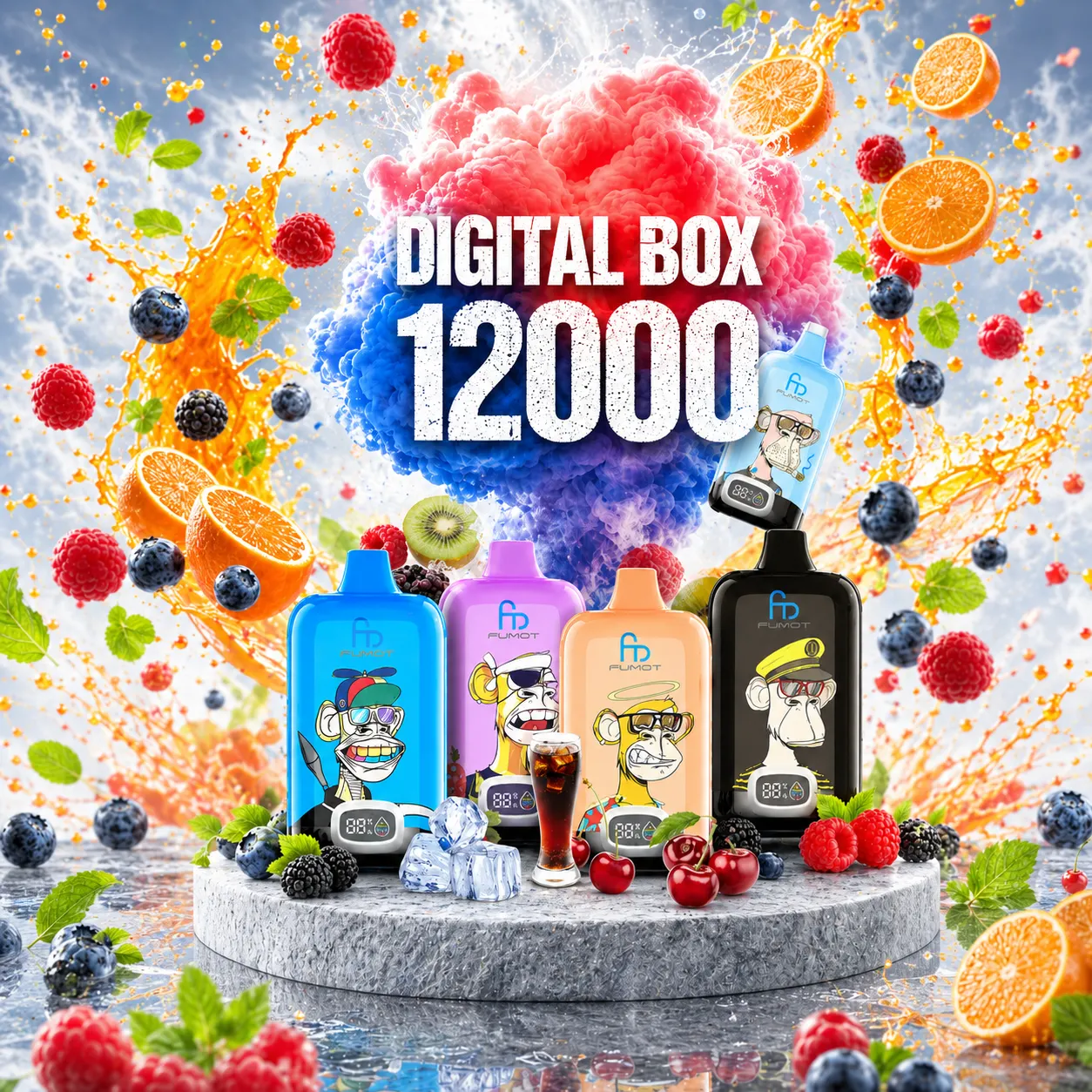 RandM Digital Box 12000 Vape | 12000 Puffs  fumotvapeshop