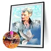 Johnny halliday - 30*40cm - peinture au diamant rond