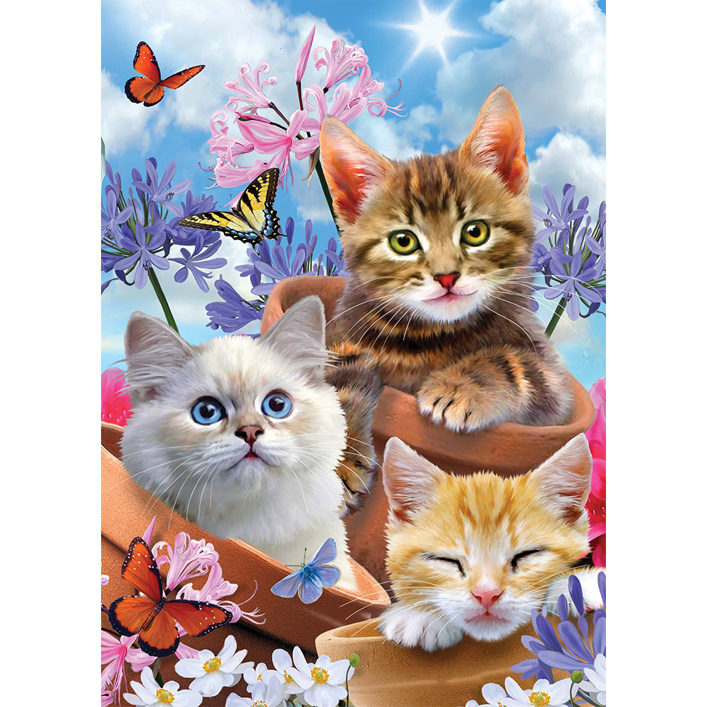 

Cat - Round Drill Diamond Painting - 30*40CM, 501 Original