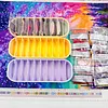 Bo&icirc;te de rangement &agrave; perles en diamant d&eacute;grad&eacute; &agrave; 12 compartiments, organisateur d&rsquo;outils de peinture en diamant, sacs ziplock pour des sacs de rangeme