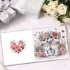 6Pcs Valentines Day Diamond Painting Greeting Card