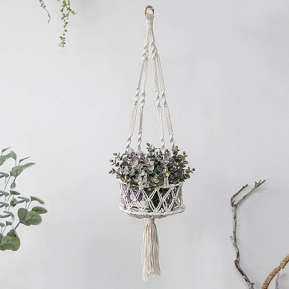 Boho Macrame Plant Hanger Indoor Outdoor Hanging Planter Decor Basket Flower Pot Holder Garden Home Decor Decoration