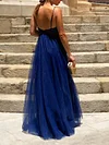 Shiny Gauze Backless Condole Belt Maxi Dress