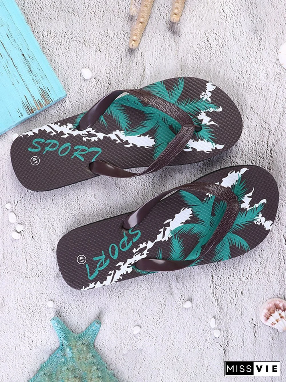 Men's Beach Pattern Flip Flops