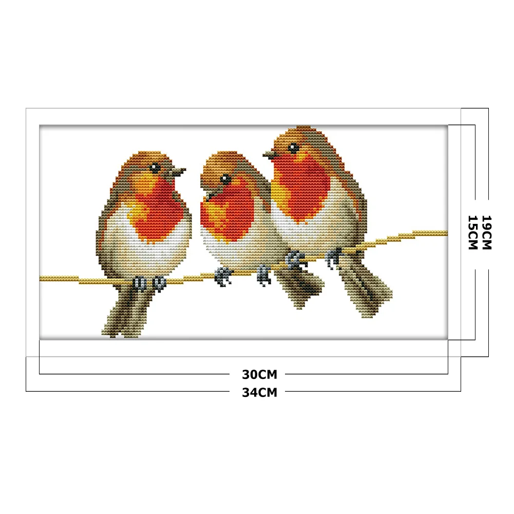 14ct Stamped Cross Stitch - Bird(34*19cm)