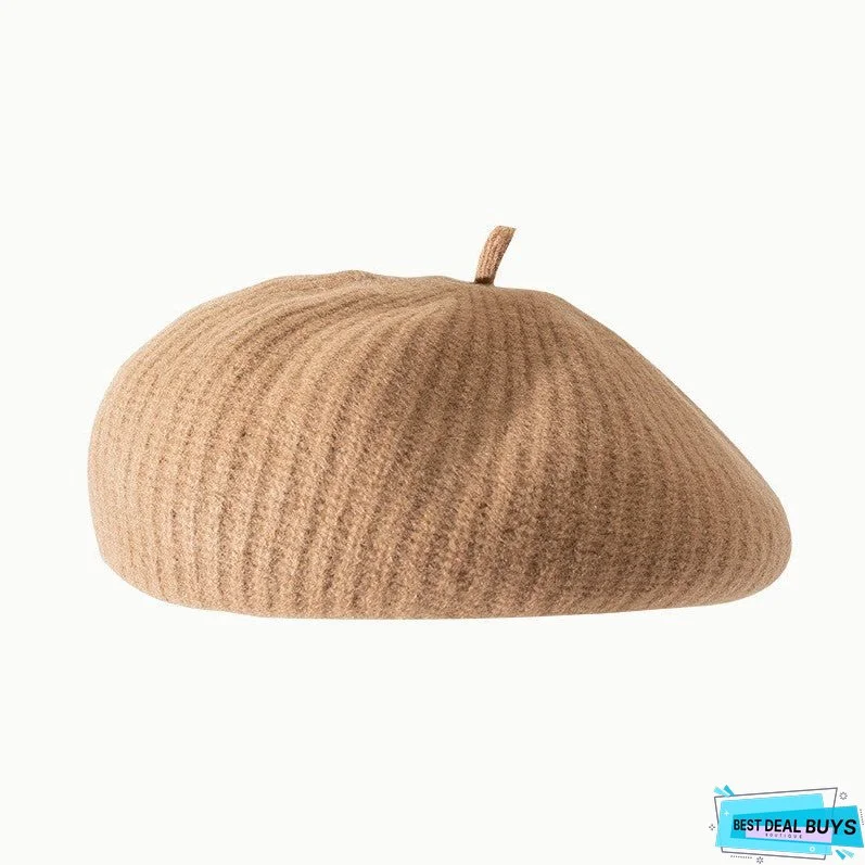 Fashion Personality Wool Beret Women England Retro