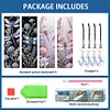 4Pcs Special Shape Flowers Dragonfly 5D DIY Diamond Painting Bookmark for Adults