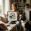 Border Collie Seaside Puppy-14CT Stamped Cross Stitch 30*30cm tapestrymarket
