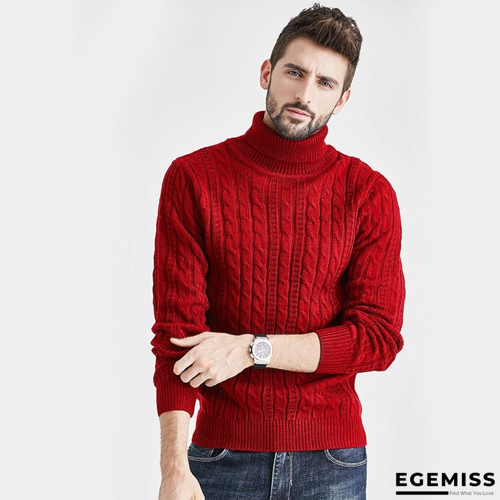High Neck Versatile Men's Sweater | EGEMISS