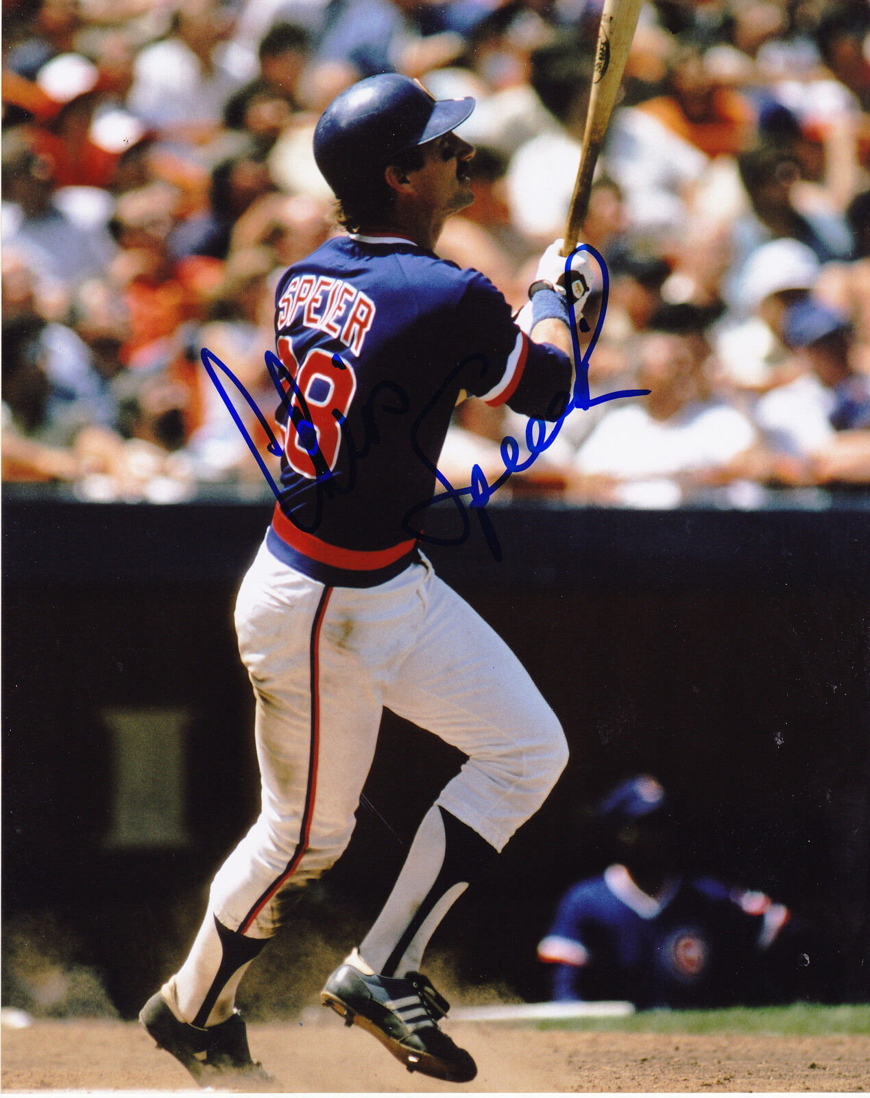 CHRIS SPEIER CHICAGO CUBS ACTION SIGNED 8x10