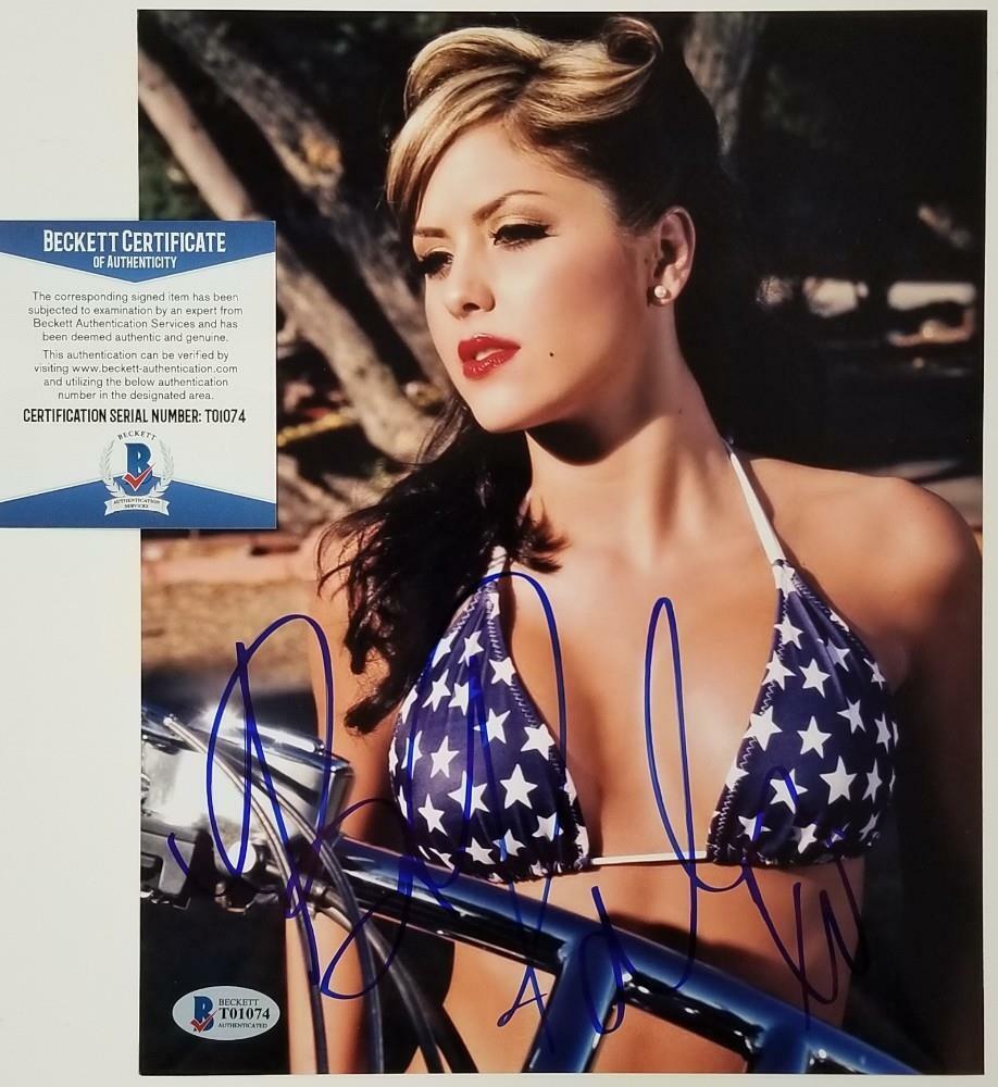 Brittney Palmer signed 8x10 Photo Poster painting #2 Model & UFC Ring Girl ~ Beckett BAS COA