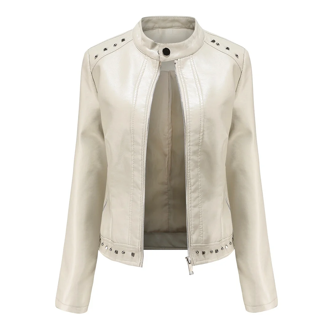 Rivet motorcycle leather jacket