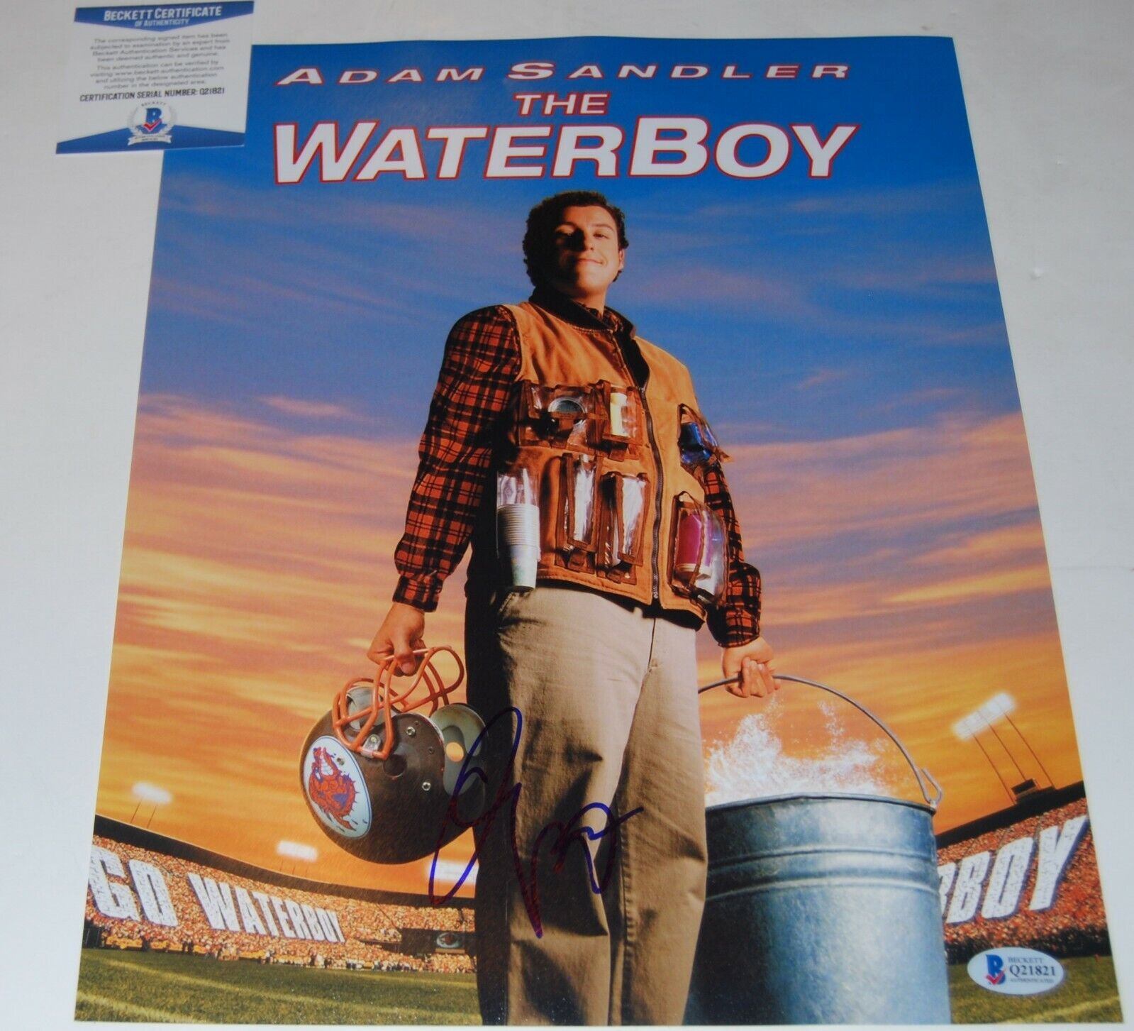 ADAM SANDLER signed (THE WATERBOY) 11X14 Photo Poster painting *Bobby Boucher* PROOF Beckett #2