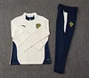 2025 Portugal Half-Pull Training Suit White Football Shirt 1:1 Thai Quality Set
