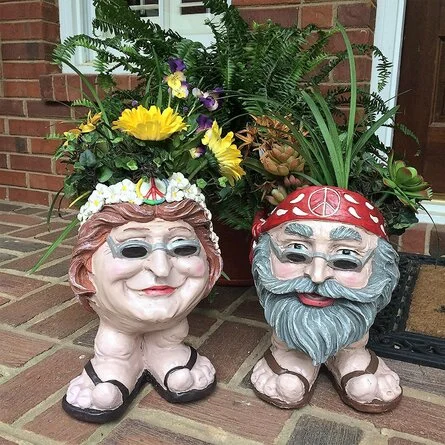 （Gardening Upgrades）MUGGLY'S THE FACE STATUE PLANTER