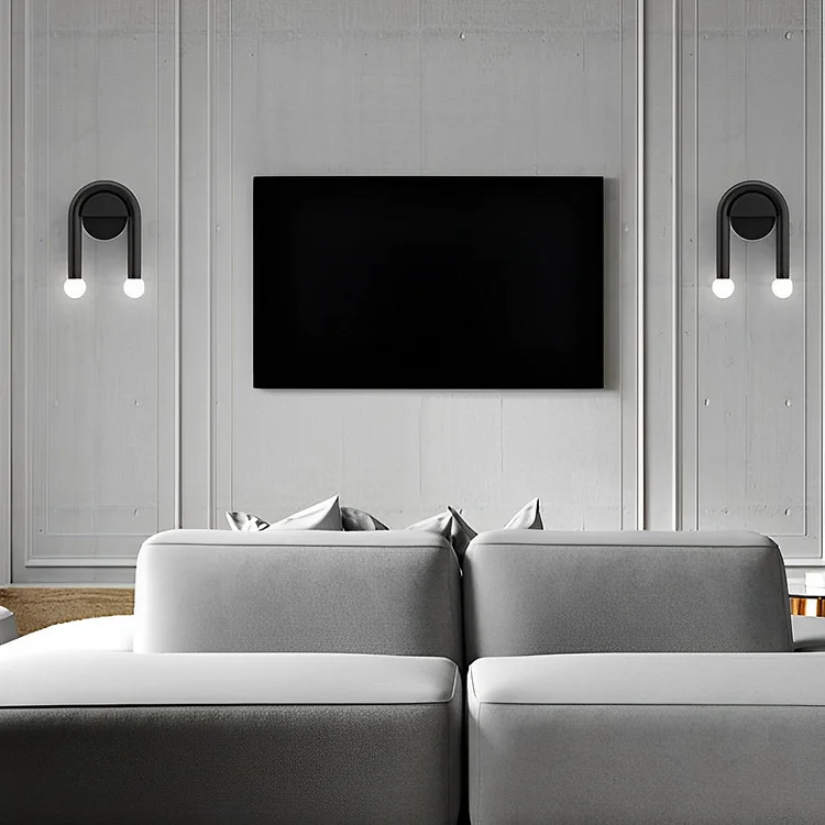 Creative 2 Lights Black Nordic Wall Lamp Decorative Wall Sconces Lighting - Appledas