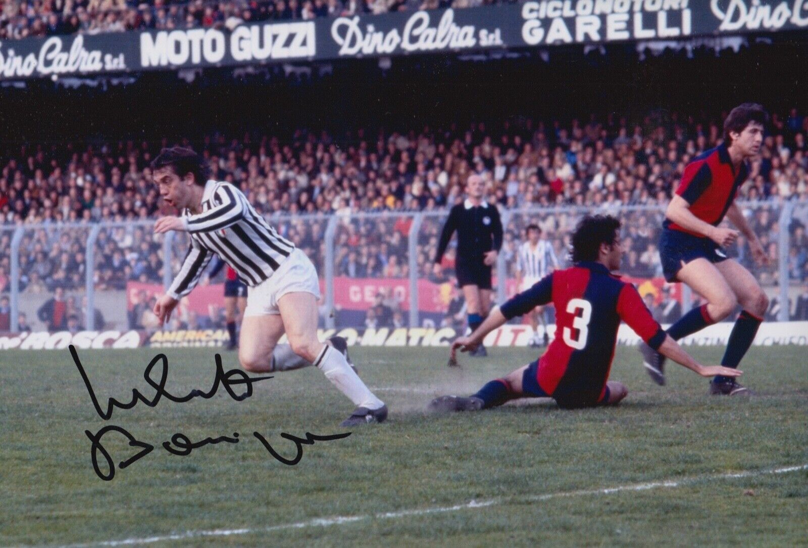 ROBERTO BONINSEGNA HAND SIGNED 12X8 Photo Poster painting JUVENTUS FOOTBALL AUTOGRAPH 8