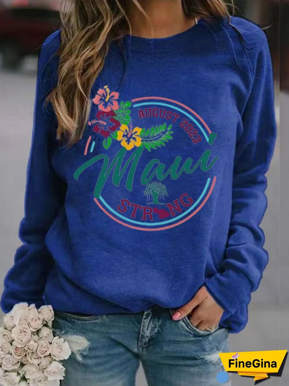 Women'S Maui Strong Print Casual Print Sweatshirt