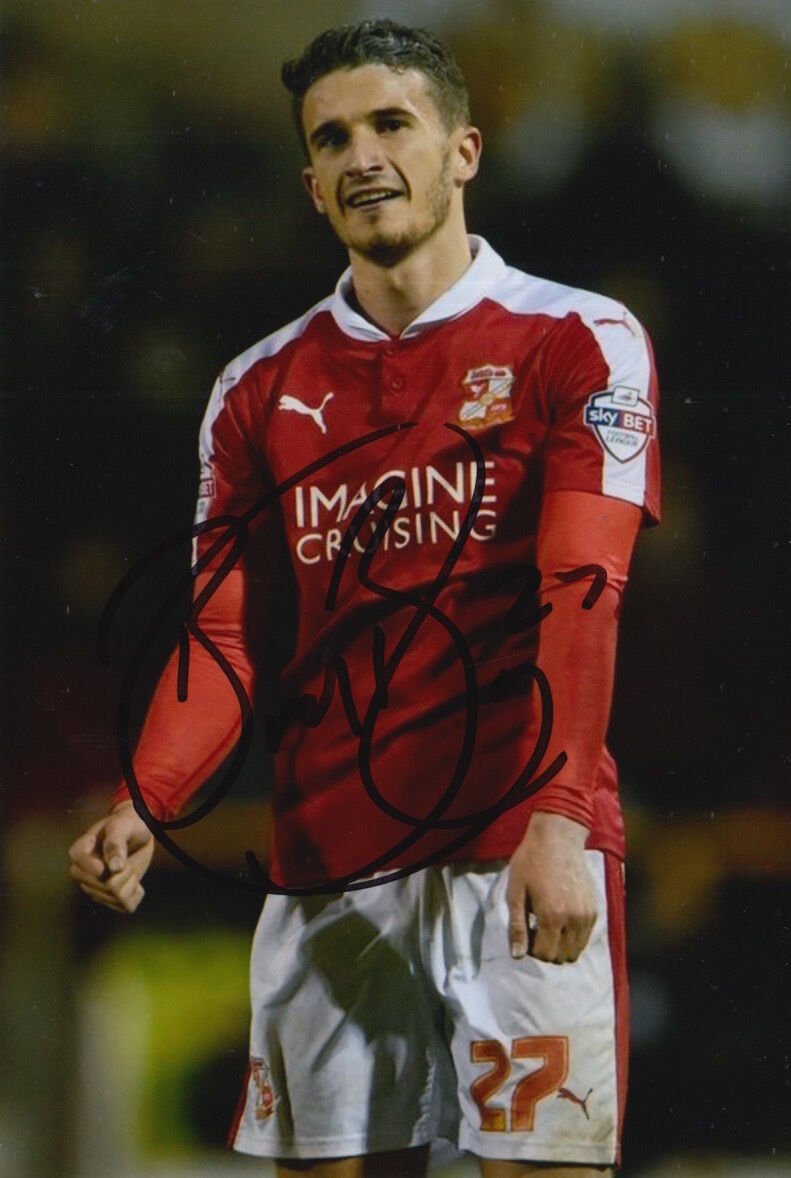 SWINDON TOWN HAND SIGNED BRADLEY BARRY 6X4 Photo Poster painting.