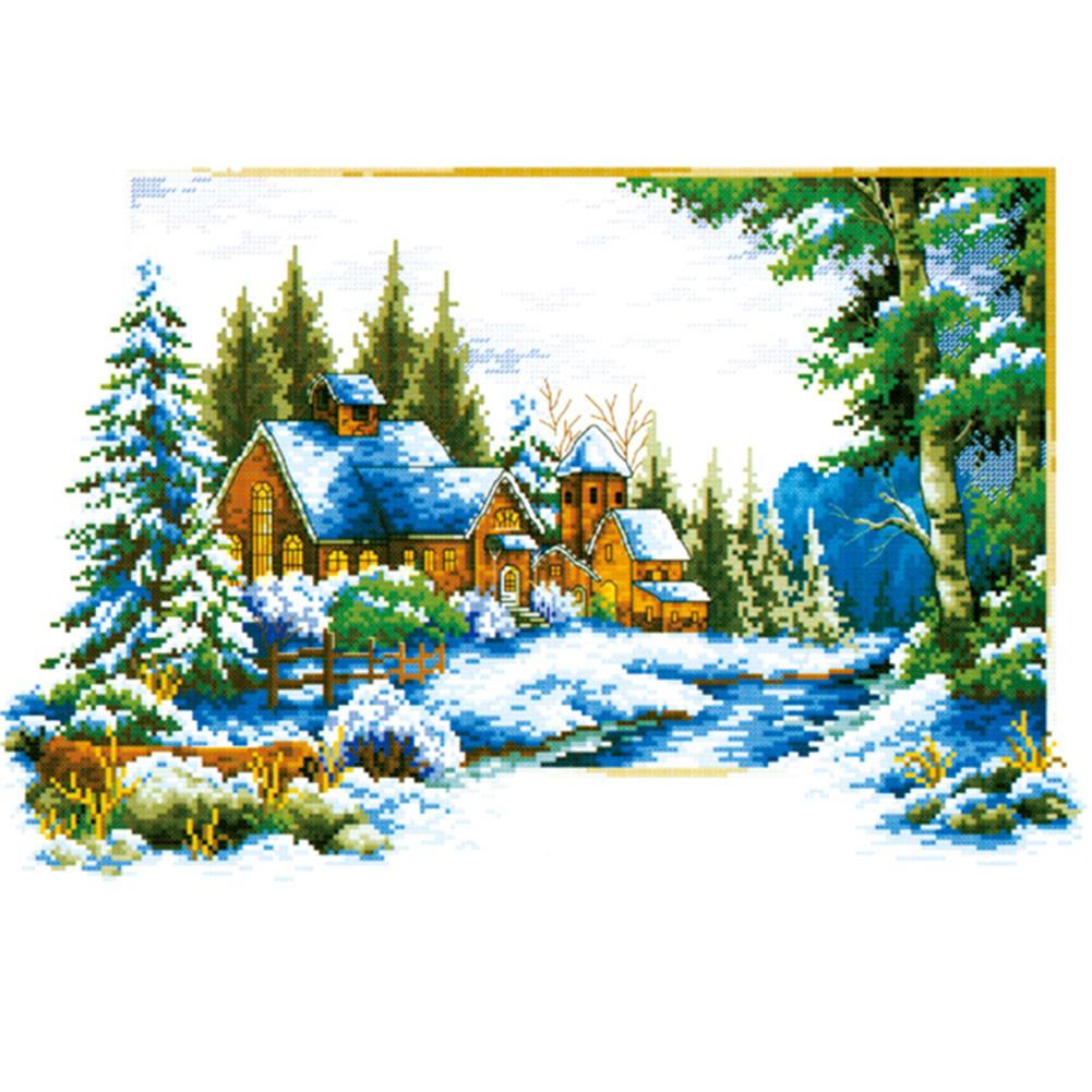 

Winter Fun - 11CT Stamped Cross Stitch - 58*40cm, 501 Original