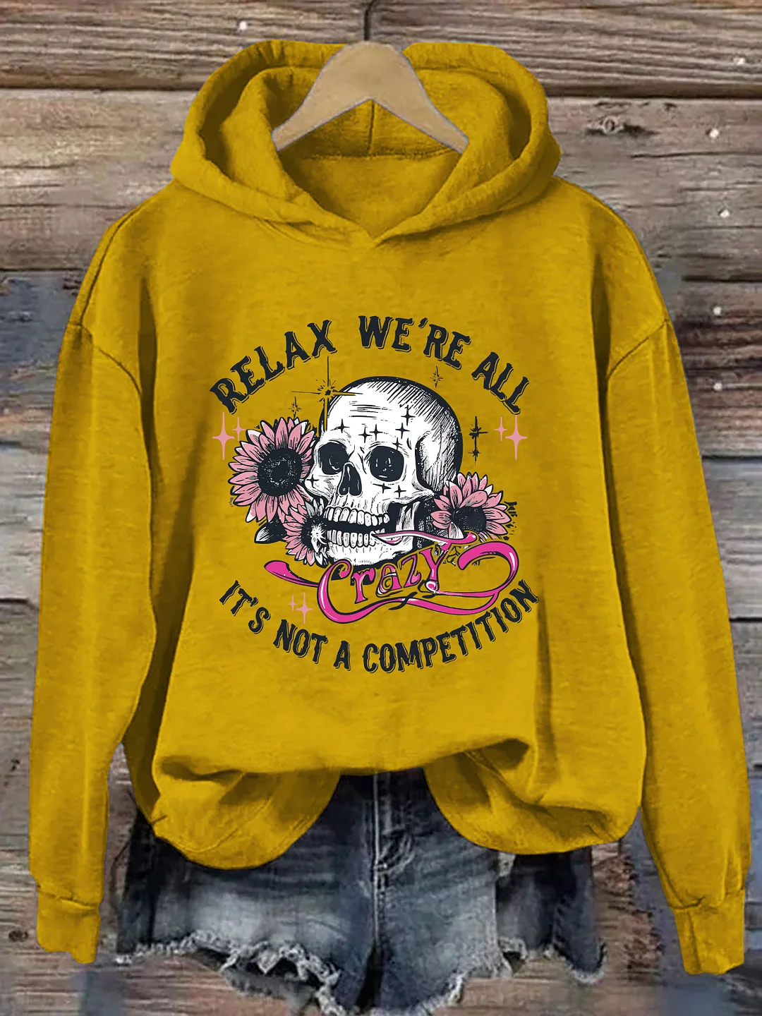 Relax We're All Crazy Its Not A Competition Hoodie