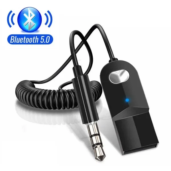 New Wireless Adapter USB 3.5mm Jack Audio Aux Bluetooth 5.1 5.0 Handsfree Kit For Car Receiver Transmitter