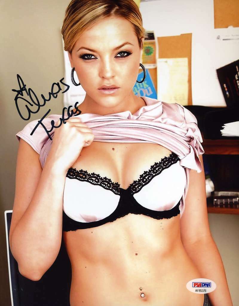 Alexis Texas Psa Dna Coa Autograph 8x10 Avn Photo Poster painting Hand Signed