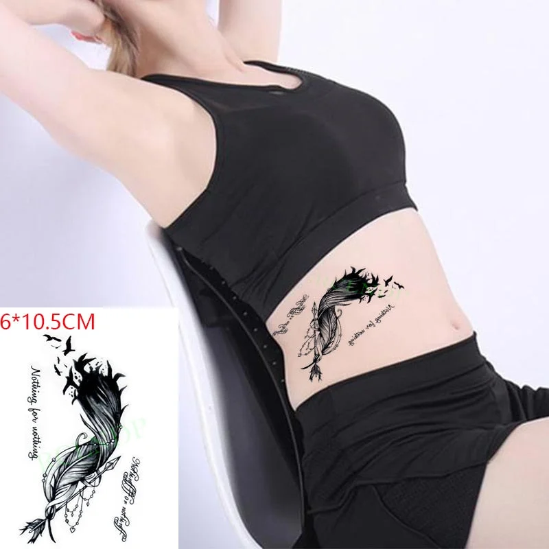 Waterproof Temporary Tattoo Sticker Black Gun AK 47 Flash Tatoo Fake Water Transfer Tatto for Woman Man