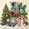 Christmas DIY Special Shape Diamond Painting Pearl Art With Inner Frame Kit 25x25cm(Zebra)