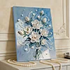 DIY Pearl Painting Romantic Bouquet with Frame for Home Wall Decor(30x40cm)