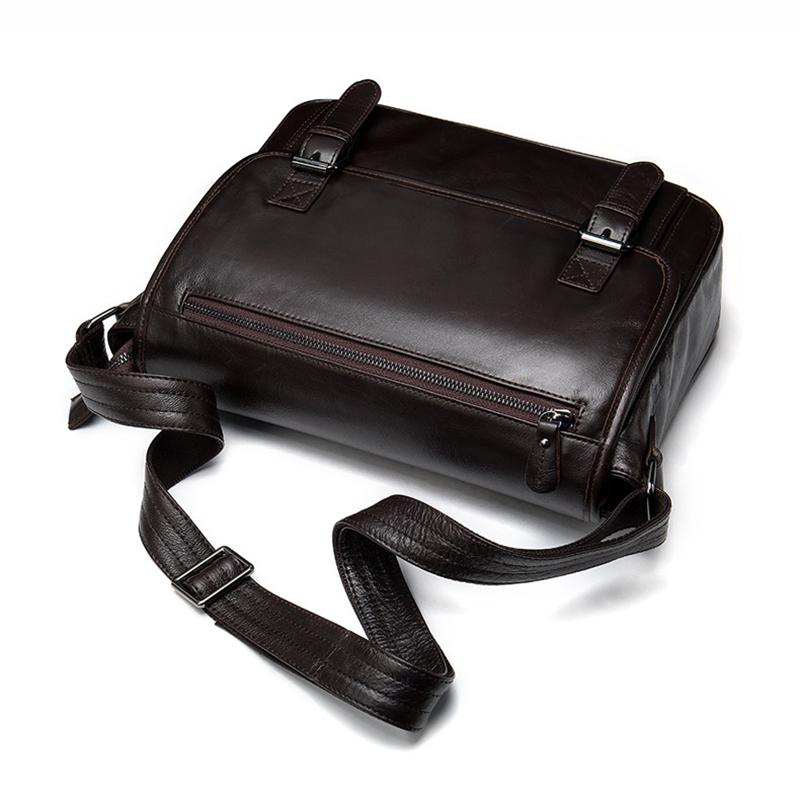 Vintage Soft Leather Plain Casual Business Messenger Bags