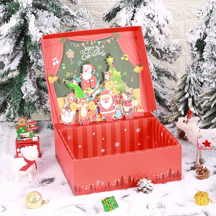 Large Flip Christmas Gift Boxes Set VangoghDress