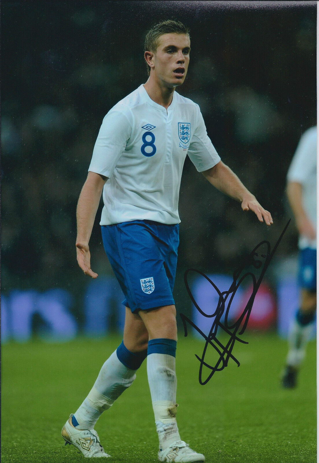 Jordan HENDERSON Signed Autograph 12x8 Photo Poster painting AFTAL COA Liverpool Engalnd RARE