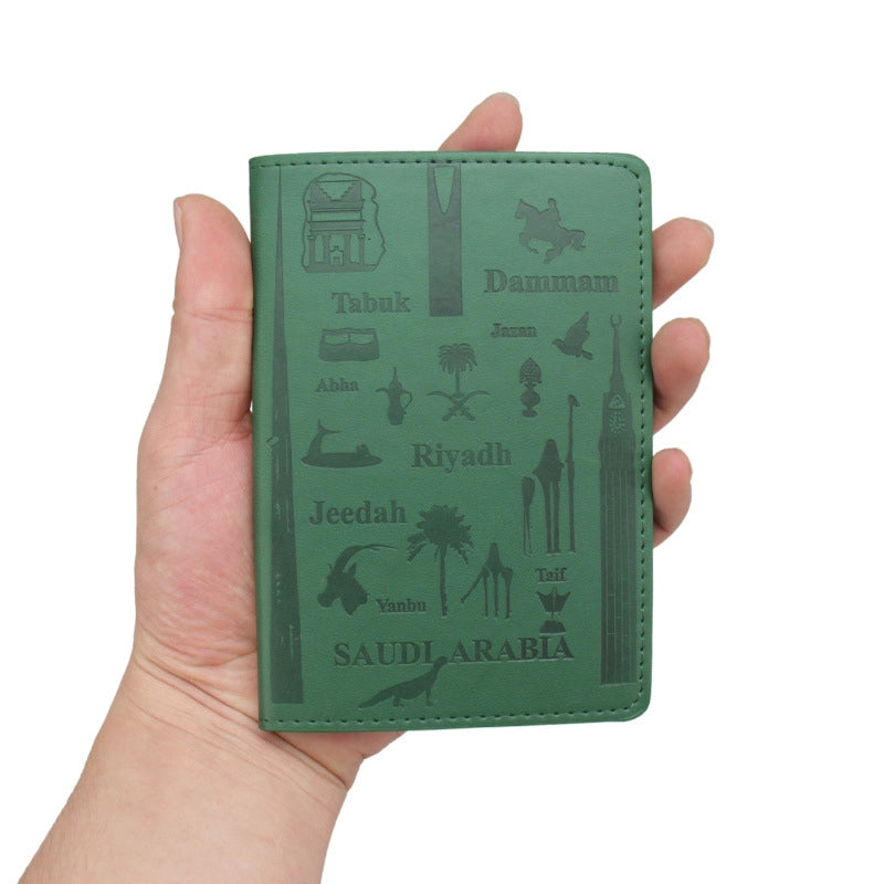 Embossed Middle East Passbook Holder City Pattern Saudi Arabia Passbook Israel Passbook Case